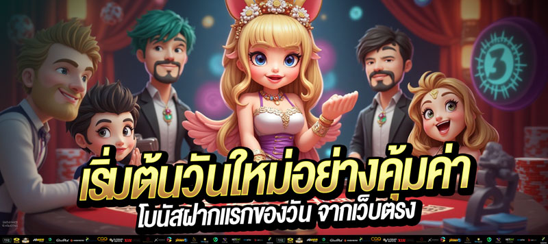 โบนัสฝากแรกของวัน จากเว็บตรงไม่ผ่านเอเย่นต์