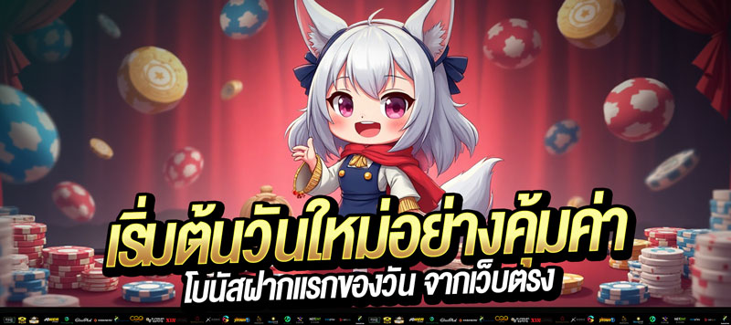 เริ่มต้นวันใหม่ รับโบนัสฟรี!